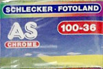 Agfa Schlecker AS Chrome 100 film packaging