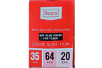 Sears daylight color Slide ASA 64 film packaging