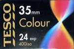 TESCO 35mm Colour Film 400 ISO film packaging