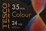 Ferrania TESCO Colour Print 400 film packaging