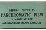 Tokyo Film High Speed Panchromatic film packaging