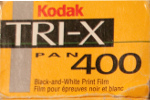 Kodak Tri-X TX400 black letters film packaging