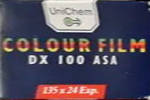 UniChem Colour Film DX 100 ASA film packaging