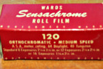 Wards Sensachrome Orthochromatic ASA 64 film packaging