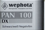 Wephota Pan 100 DX film packaging