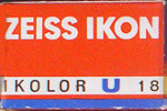 Gevaert Zeiss Ikon Ikolor U18 Color film film packaging