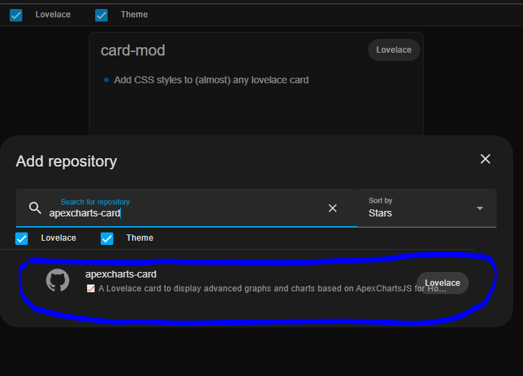 HACS - apexcharts-card