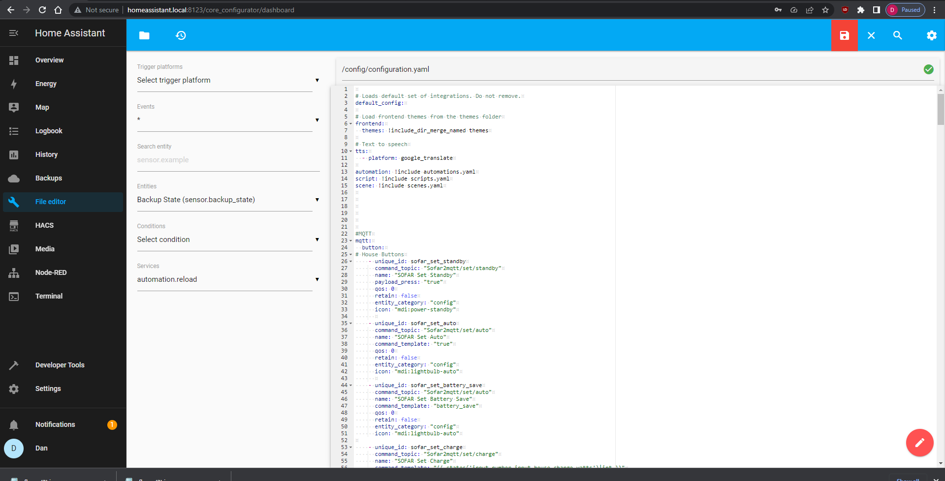 Configuration YAML Replaced