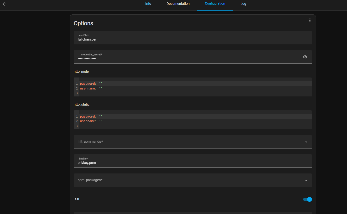 Node-RED Credentials