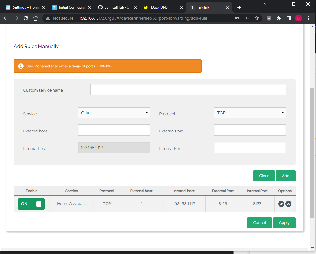 Port Config Router 2