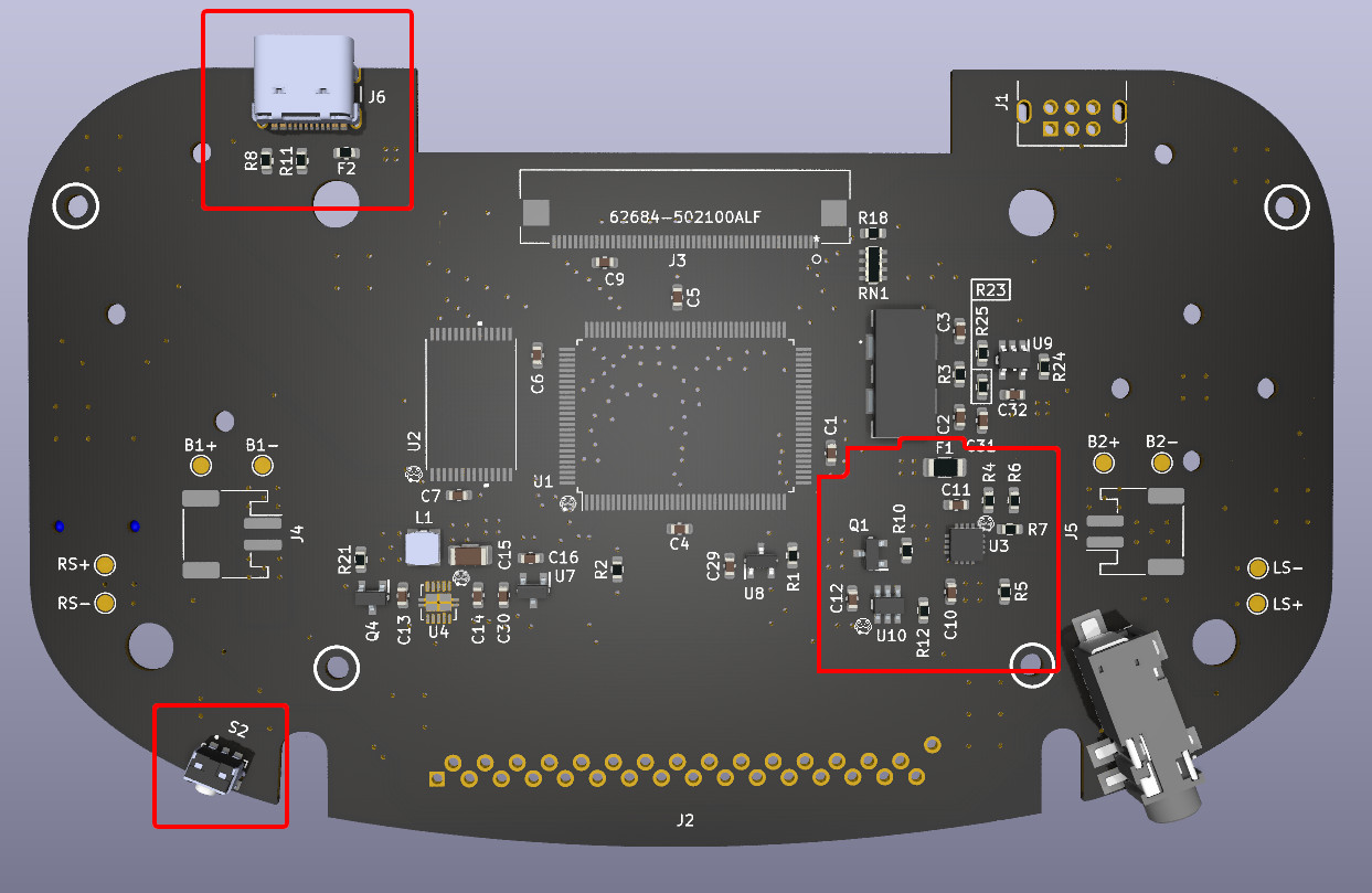 Battery and power switch circuitry