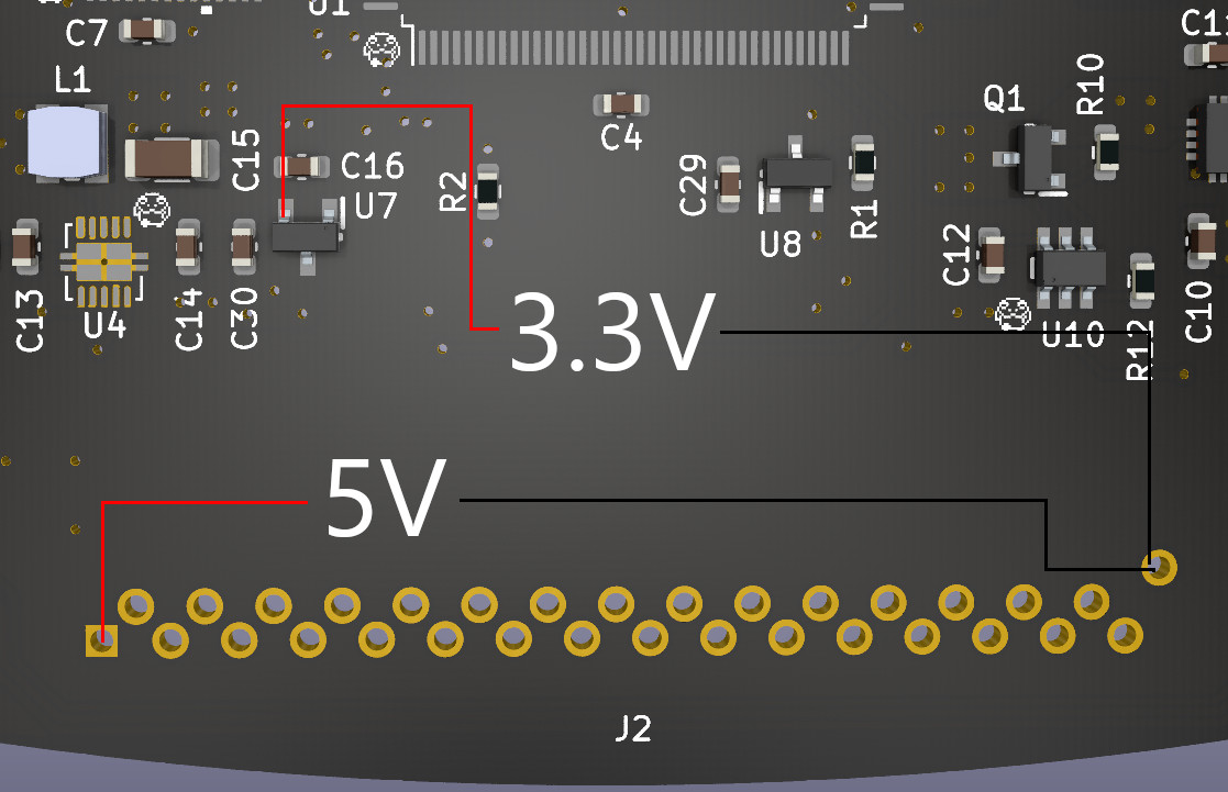 Battery hook up points