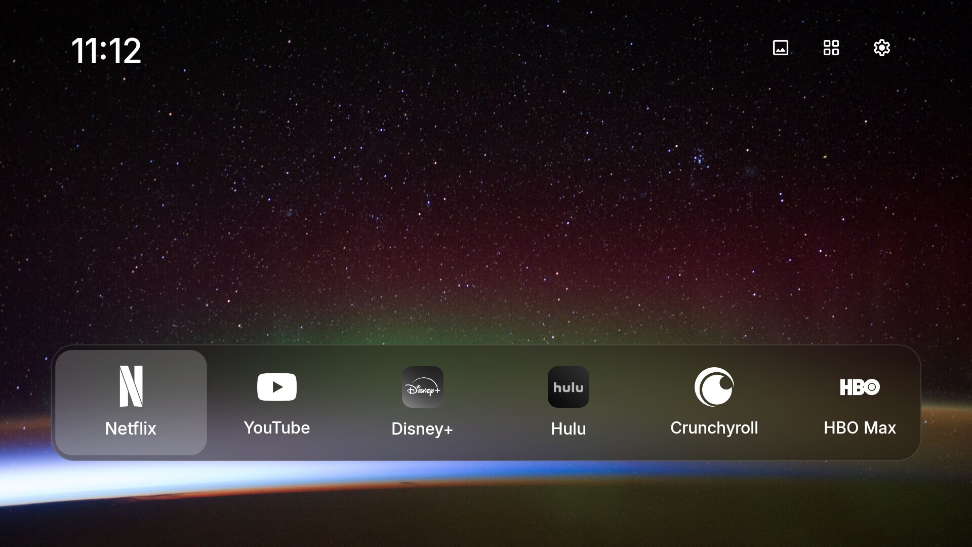 FireFrame, a minimal custom home screen on an Amazon Fire TV Stick