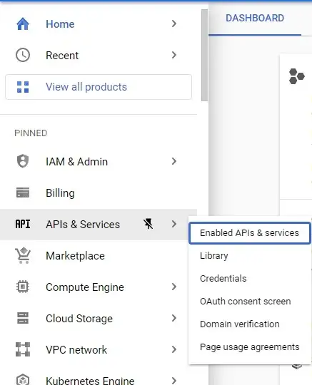 Enable API In Google Console