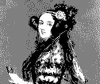 Scaled down black and white image of Ada Lovelace