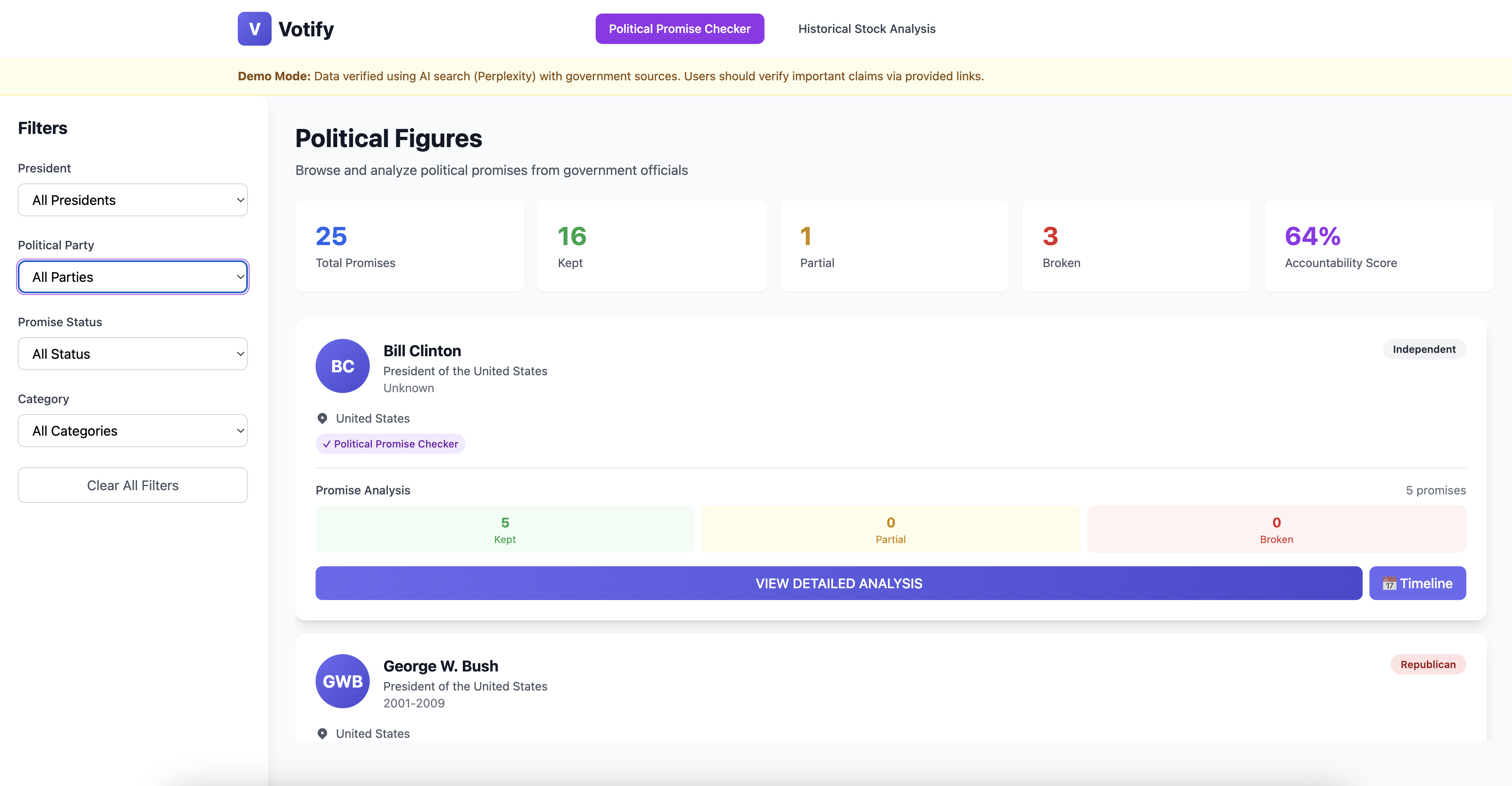Votify product screenshot