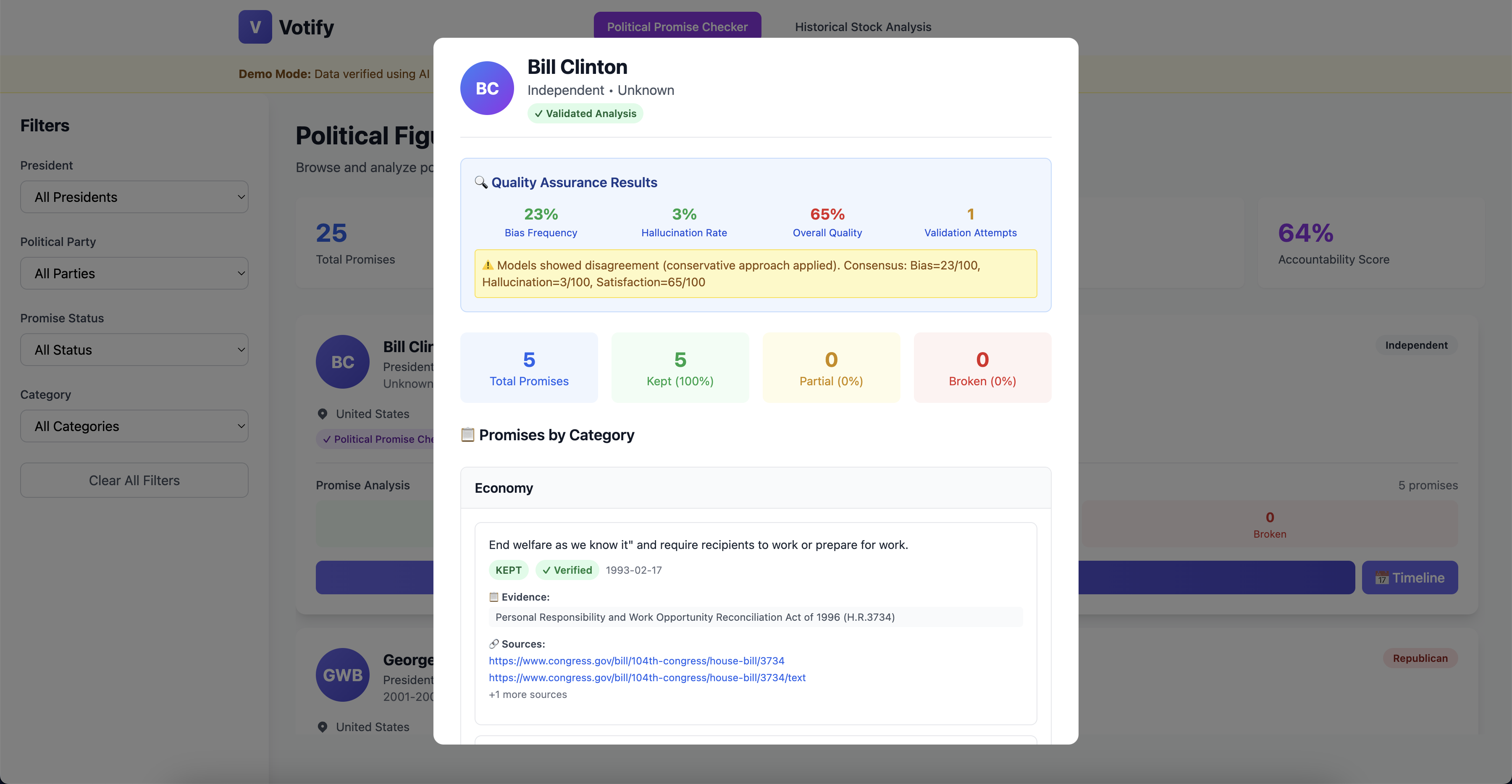 Votify product screenshot