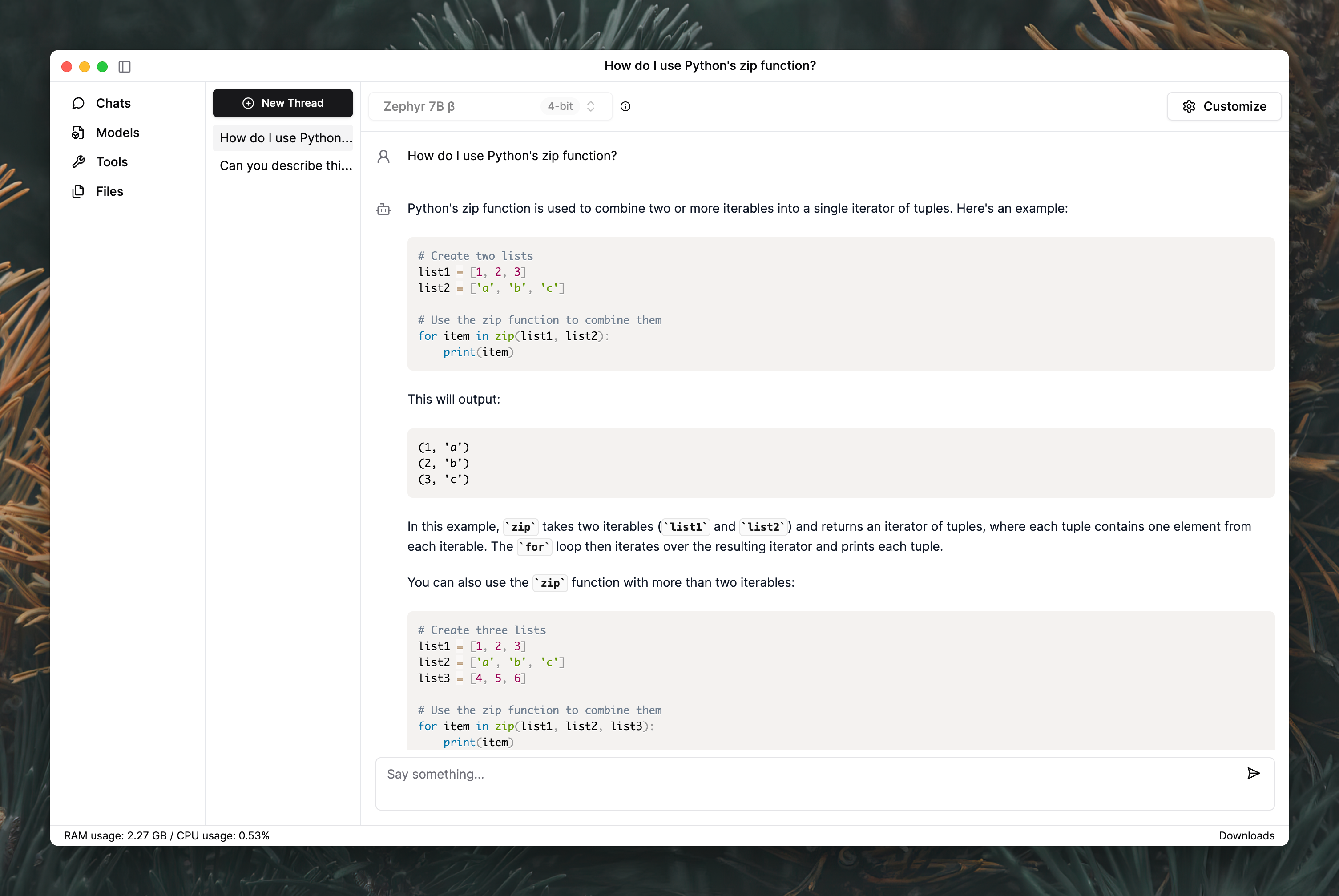 Using a model to help write code