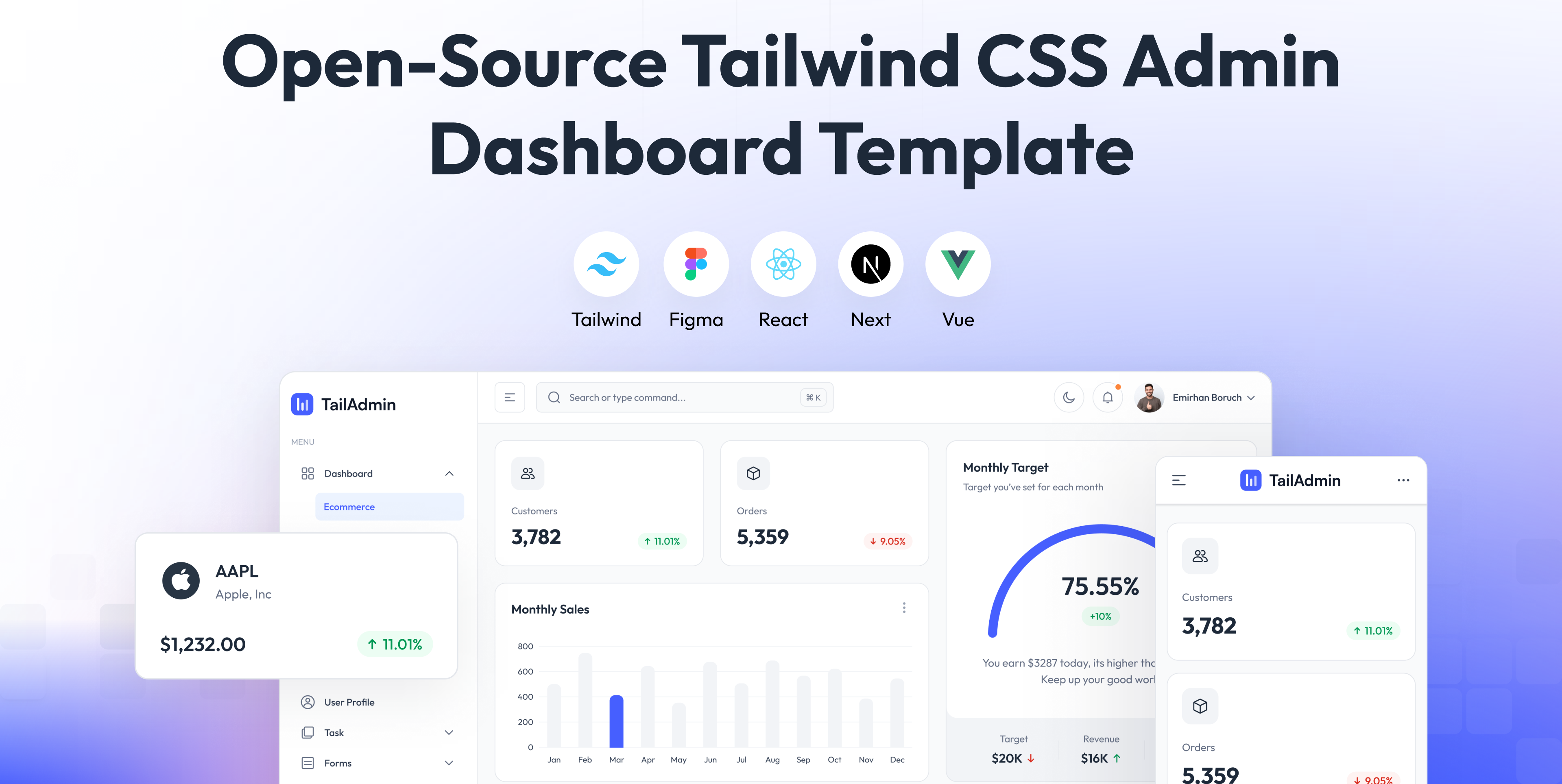 TailAdmin Vue banner