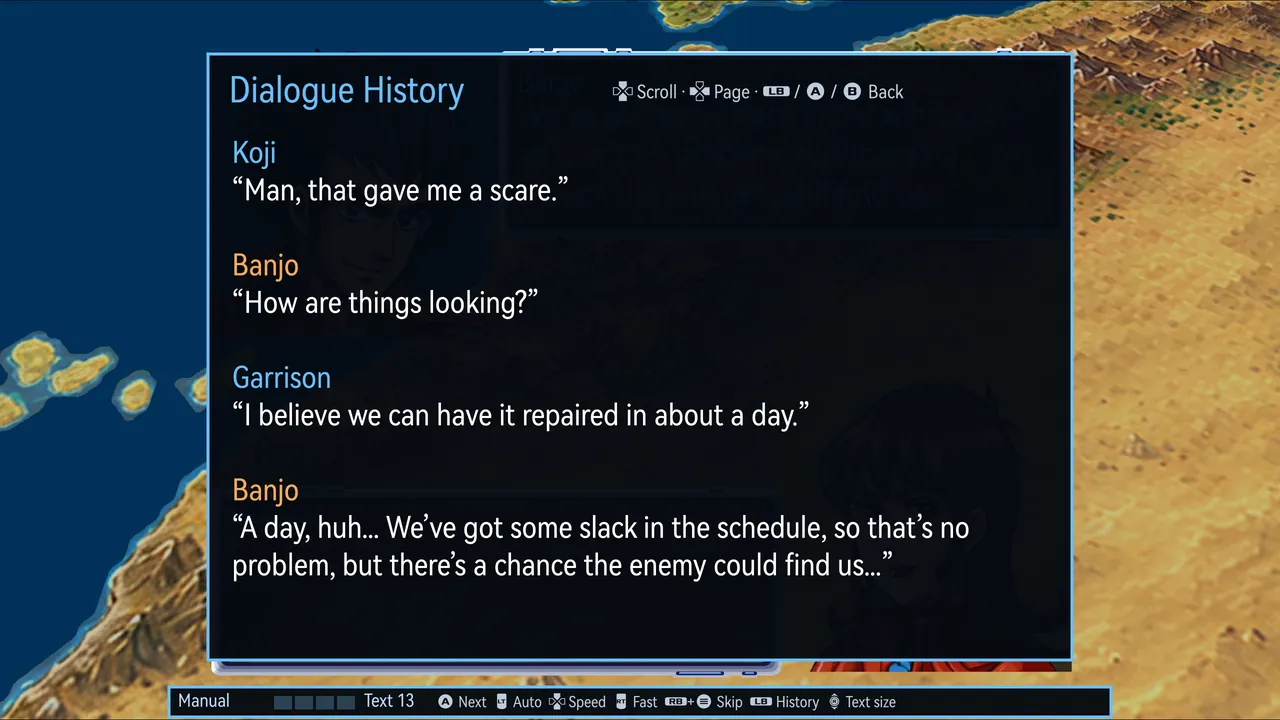 Dialogue history