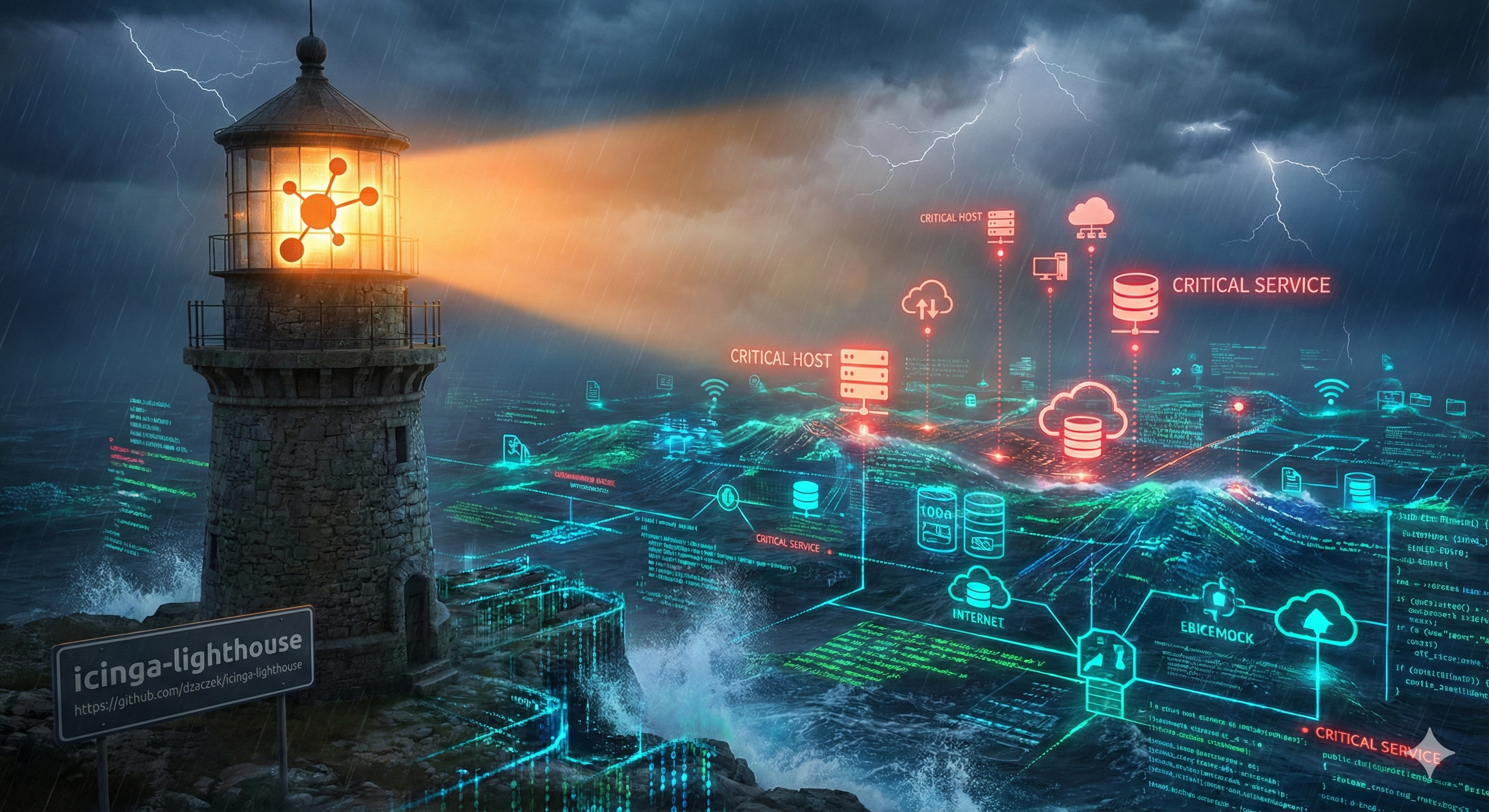 Icinga Lighthouse project illustration: hardware notifications for Icinga2