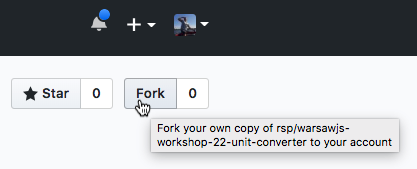 Click the Fork button