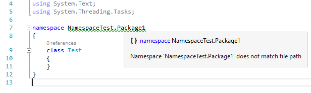 Namespace and file path analyzer