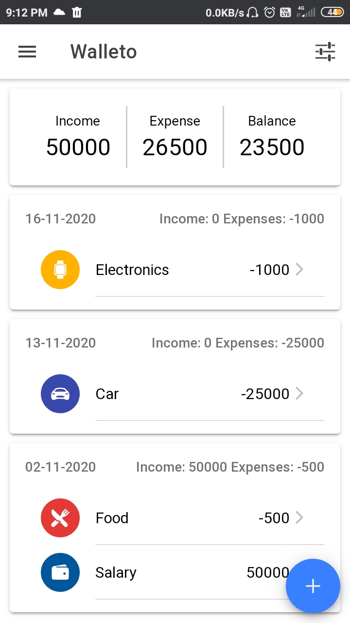 Walleto screenshot 1