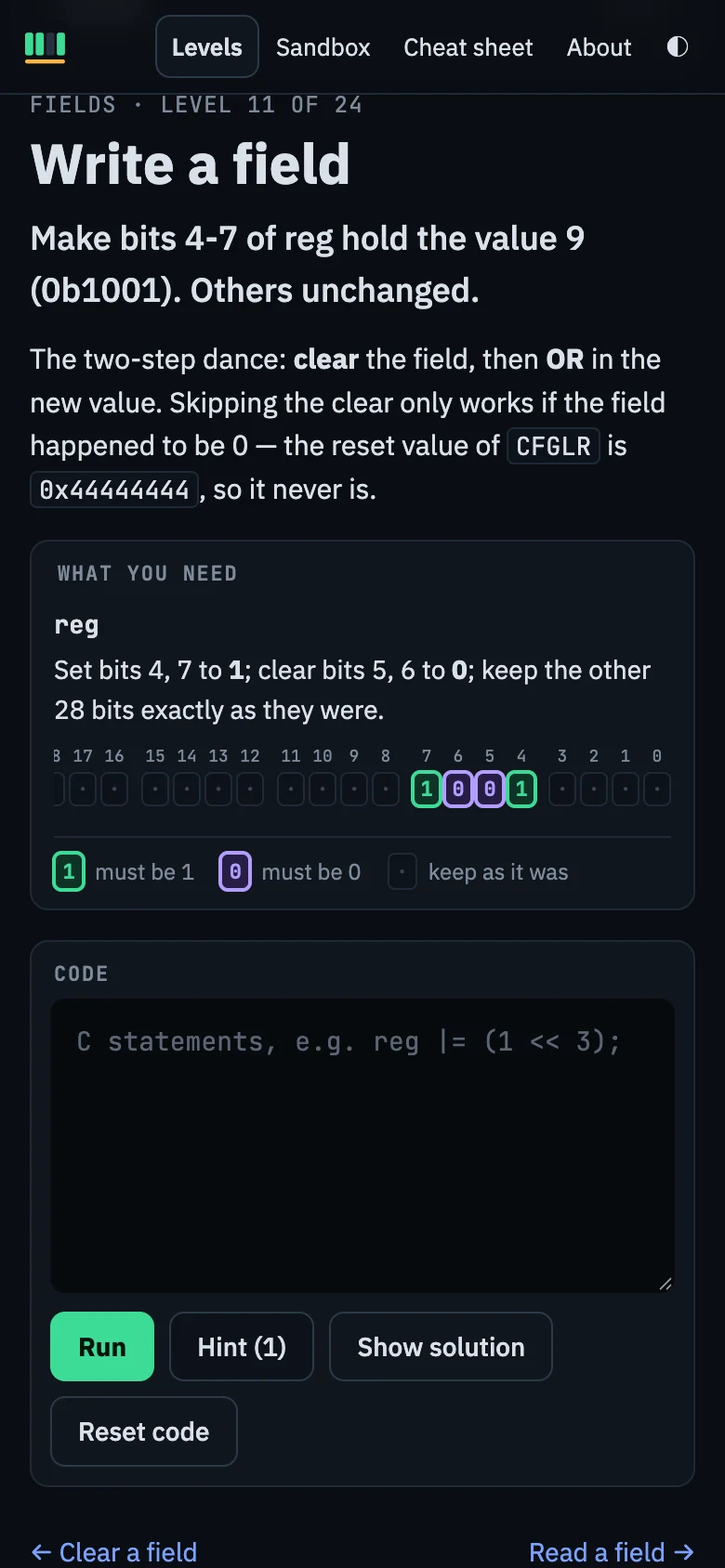 bit-dojo on a phone