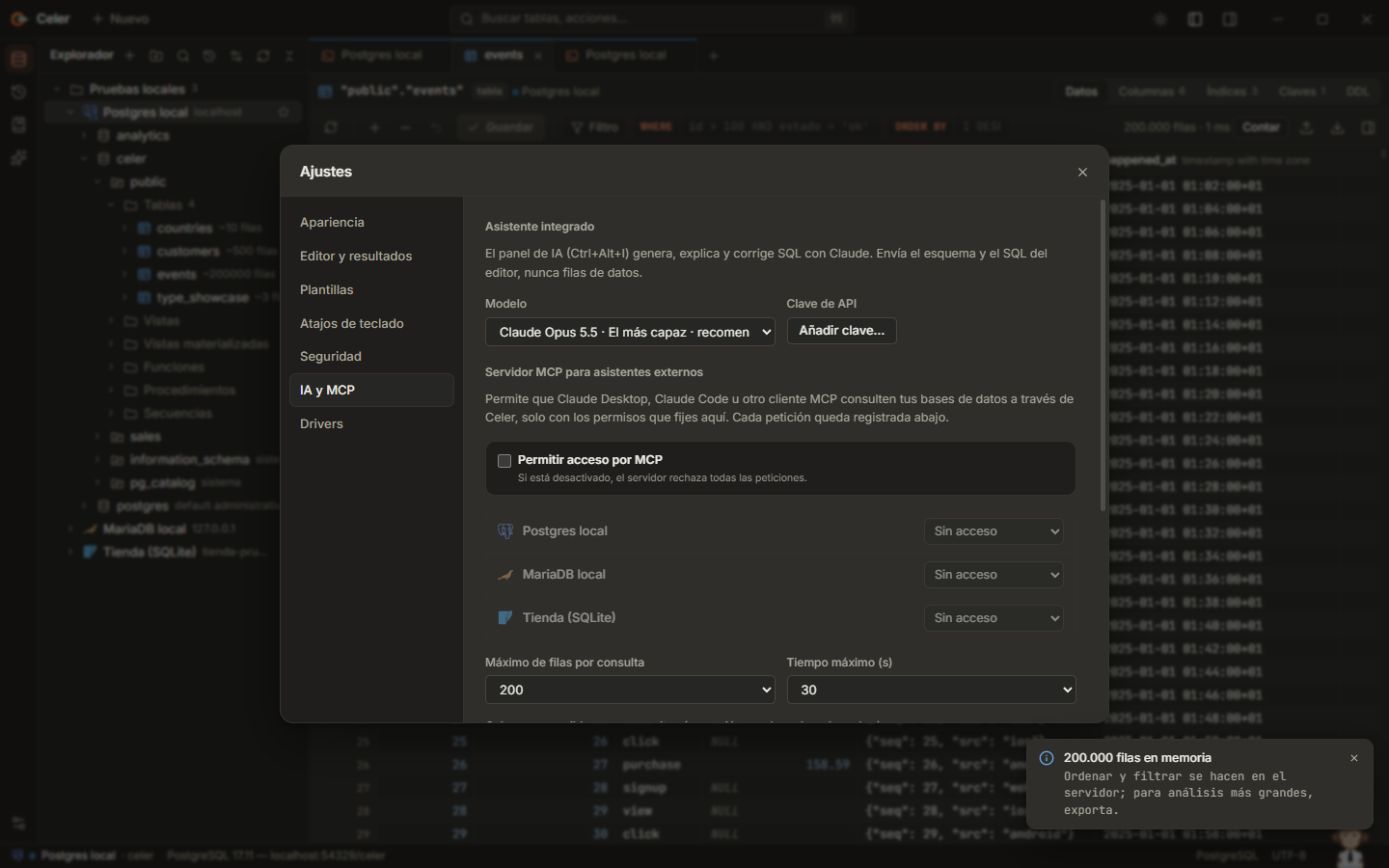 MCP permissions per connection