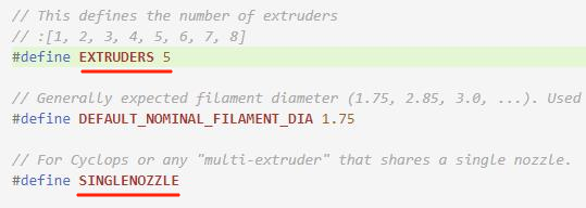 Marlin Extruder Configuration