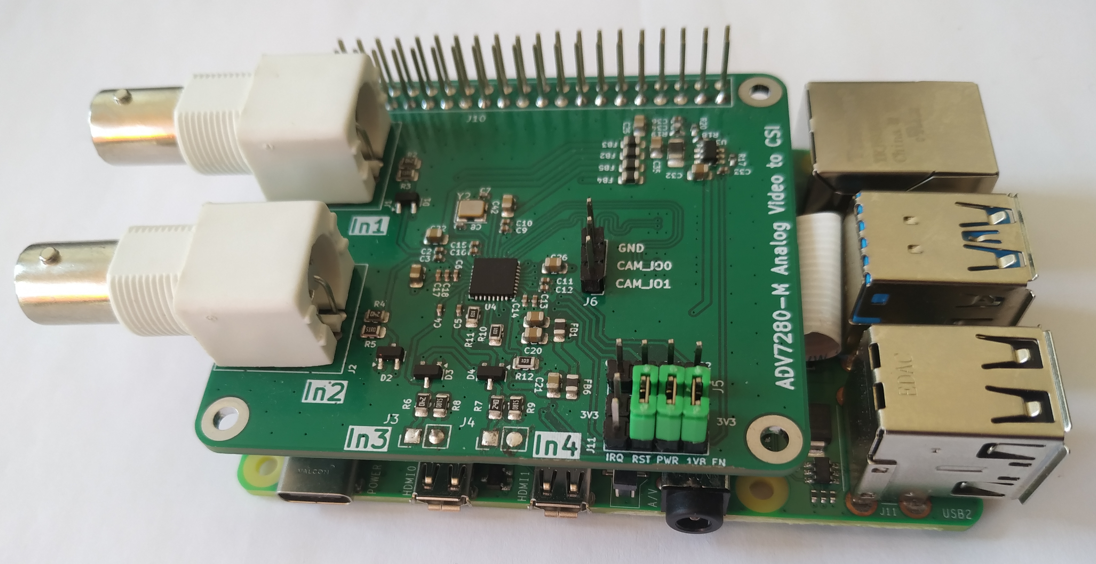 ADV7280-Raspi shield, from the project README