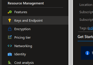 KeysAndEndpoint