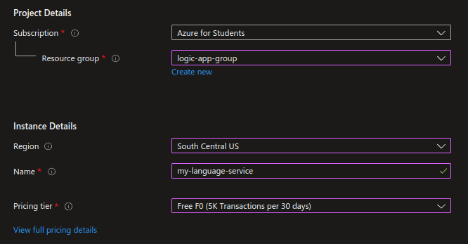 LanguageServiceConfig