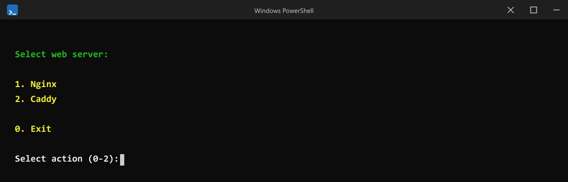 Select web server