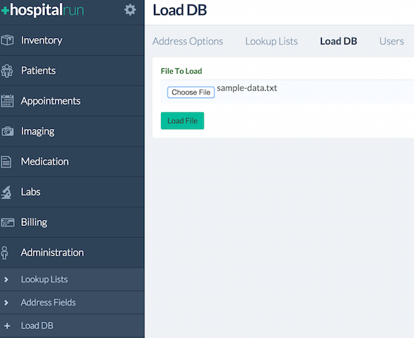Load DB screenshot