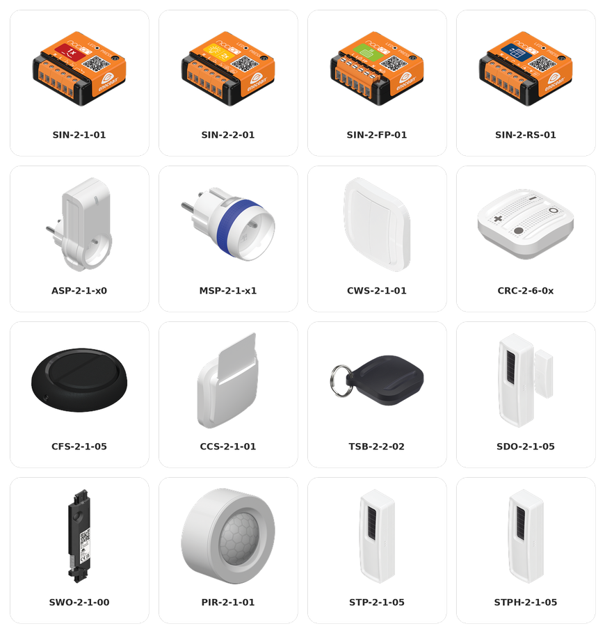 Les 16 produits NodOn pris en charge