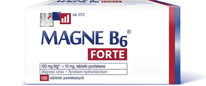 Lek Magne B6 Forte, 100 tabletek powlekanych bez recepty - do kupienia w aptece internetowej i stacjonarnie w aptekach.