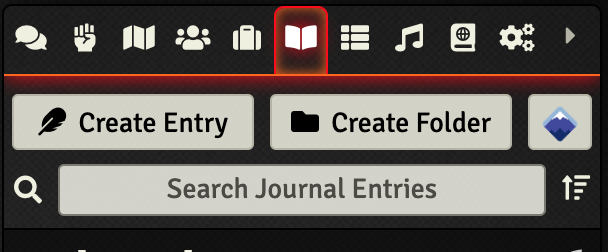 Screenshot of the kanka button in the Foundry VTT user interface.