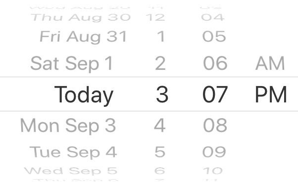 Datepicker datetime mode ios