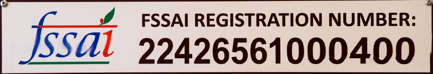 FSSAI Registration Number 22426561000400