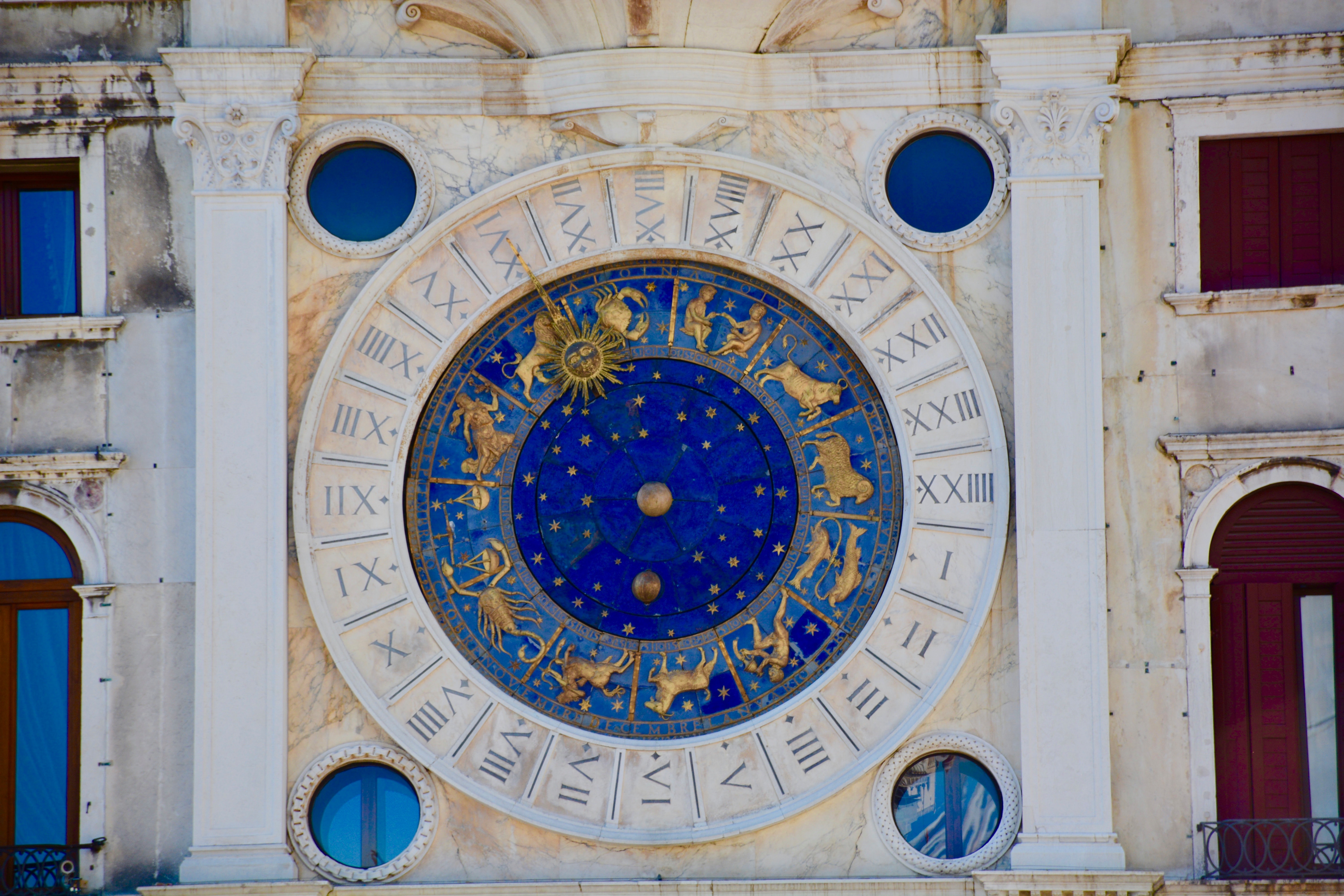 zodiac wheel on wall, Italy