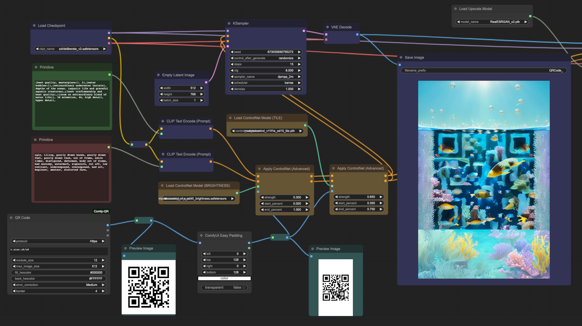 QR code padding