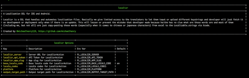 fastlane actions localizr