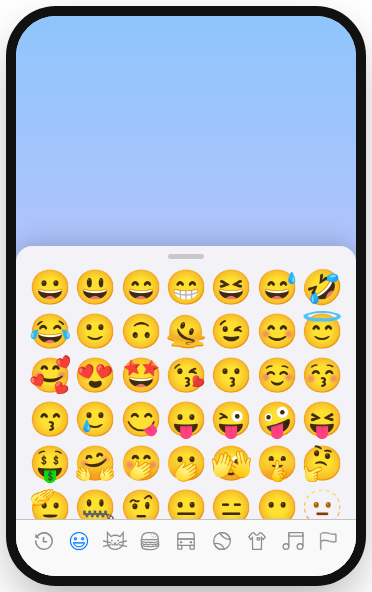 iOS bottom sheet design example