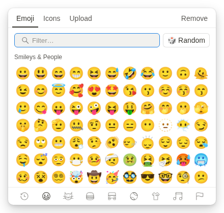 Notion icon picker design example