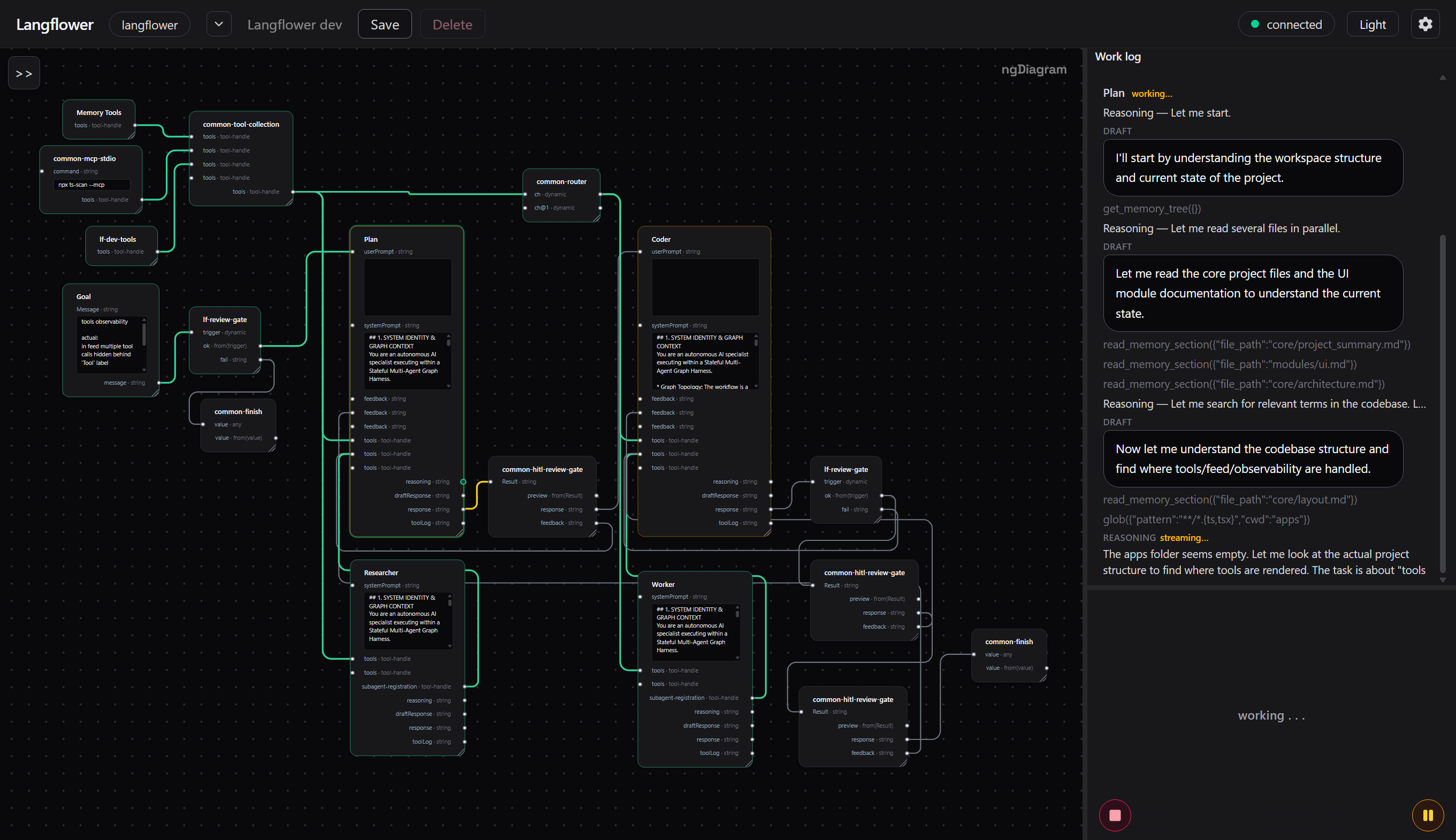 Langflower dev workflow