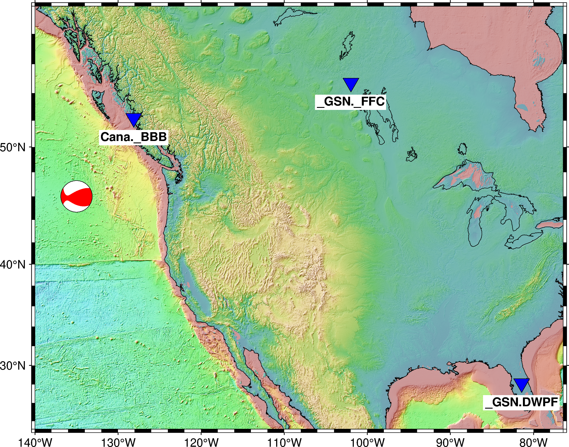 Event-Stations Map