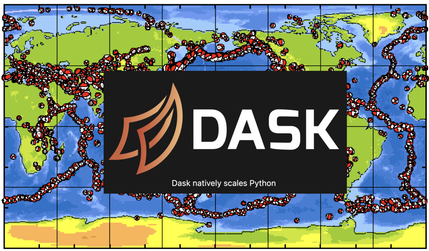 Using dask python library to read a huge global earthquake catalog file
