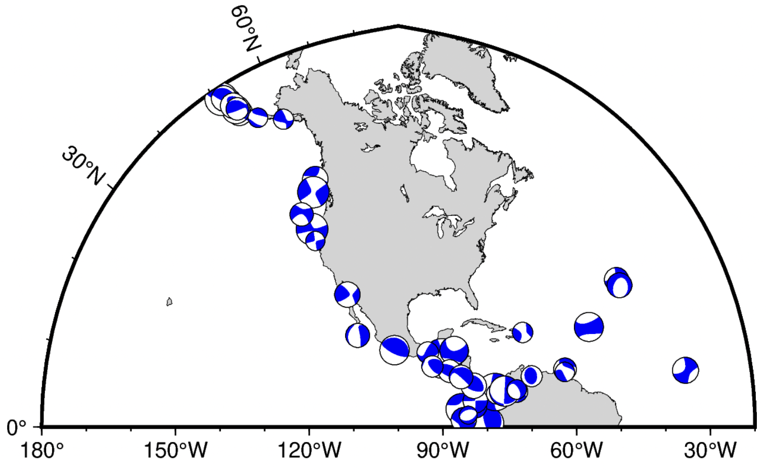 Focal mechanisms for Seismic moment tensor